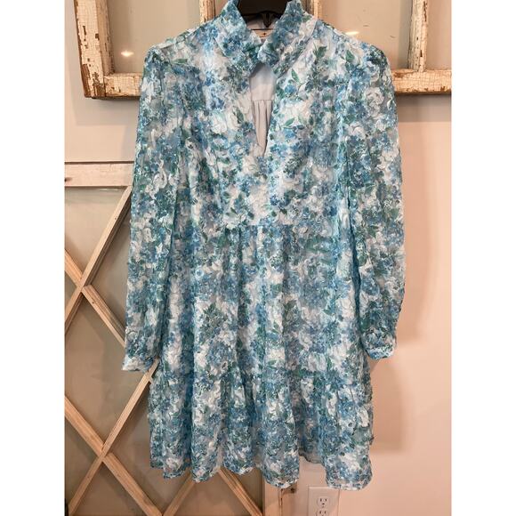 Tuckernuck size large Waters Edge hydrangea dress - Picture 2 of 4